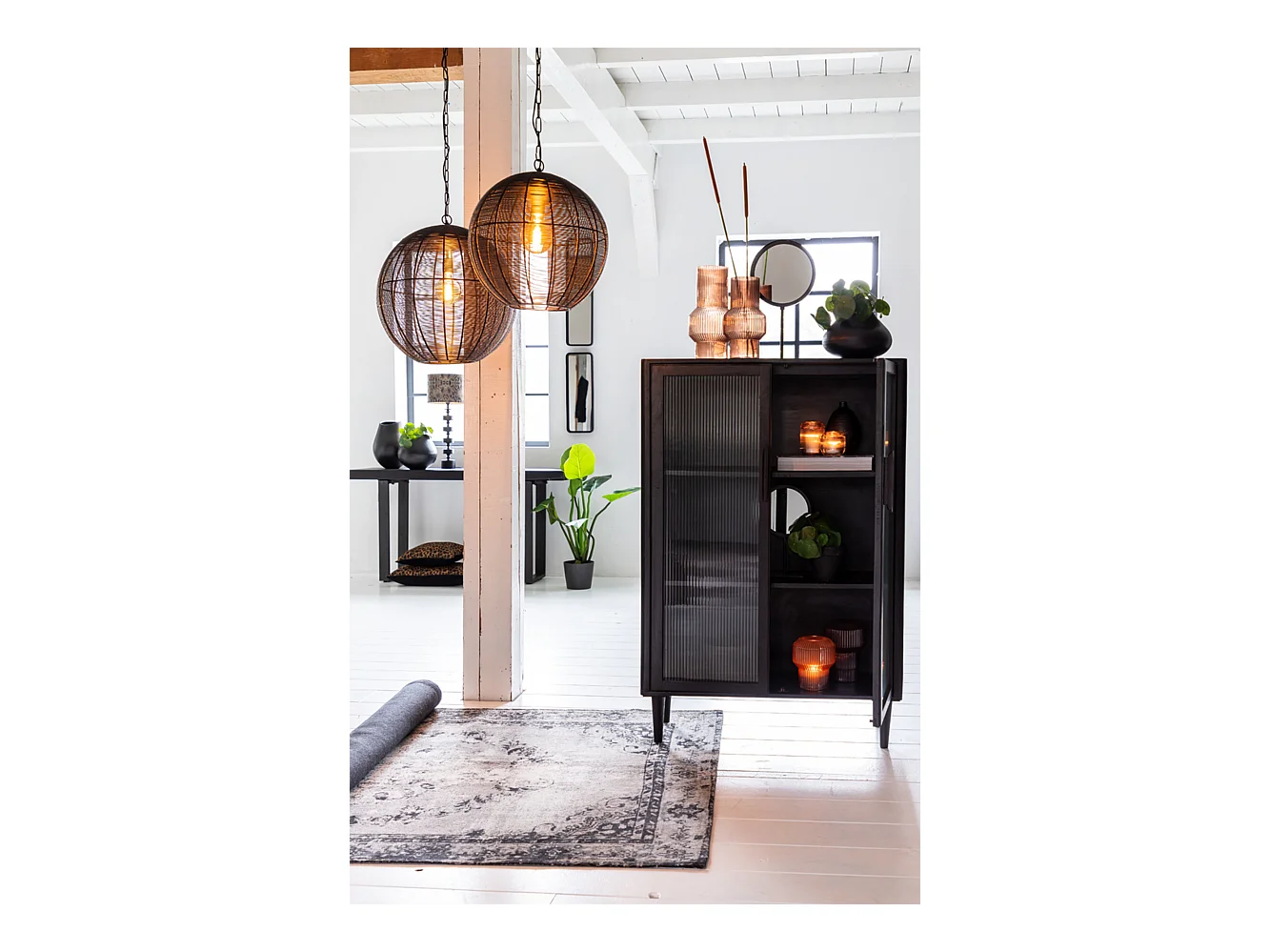 Suspension AMARAH - Ø50x54cm - Noir