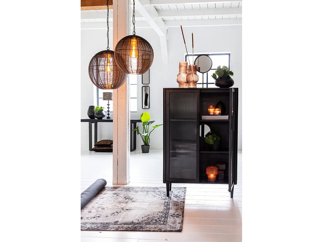 Suspension AMARAH - Ø50x54cm - Noir