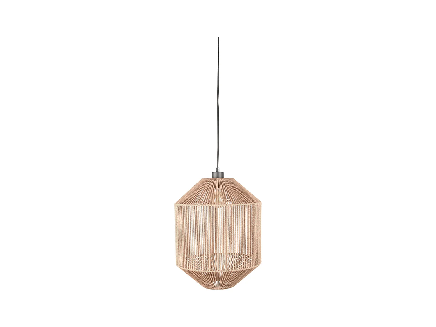 Suspension Ibiza - Naturel - Jute - Cylindre 1 lumière