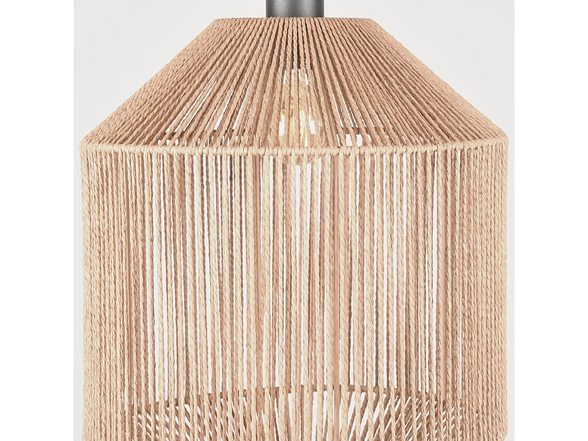 Suspension Ibiza - Naturel - Jute - Cylindre 1 lumière