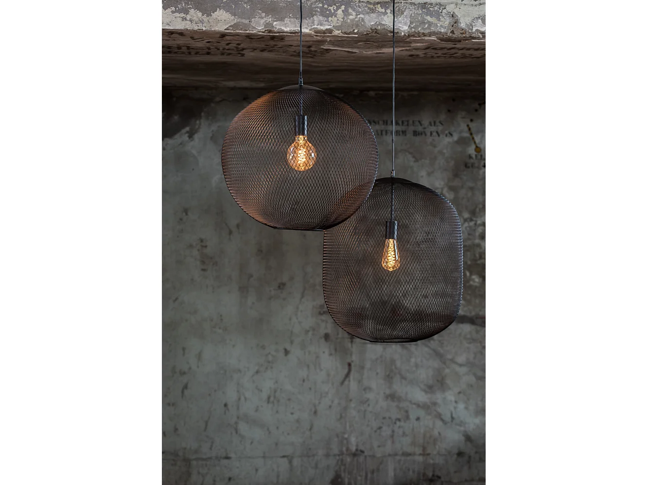 Lampe à suspension REILLEY - Ø40x48cm - Noir