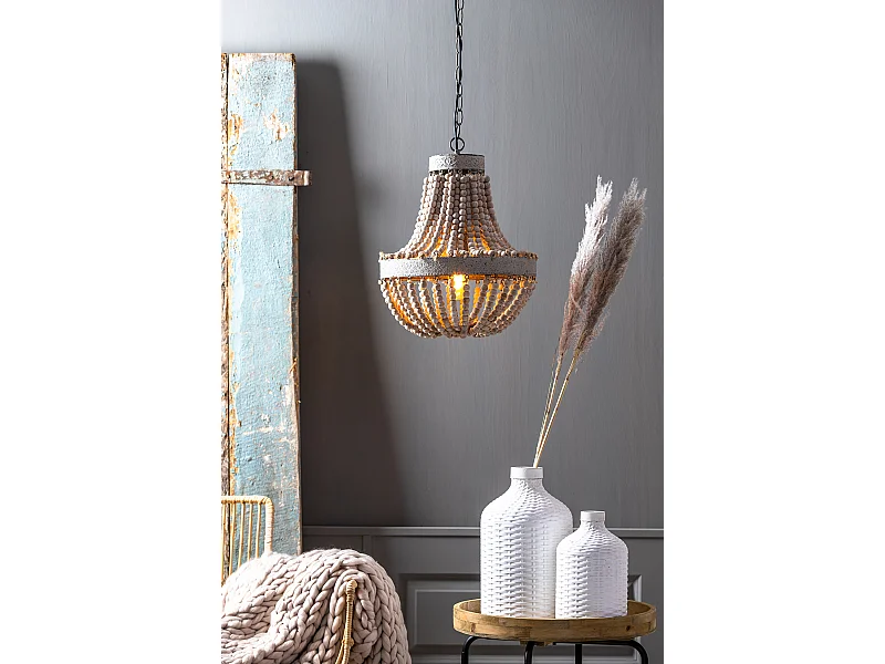 Suspension LUNA - Ø35,5x45cm - Blanc