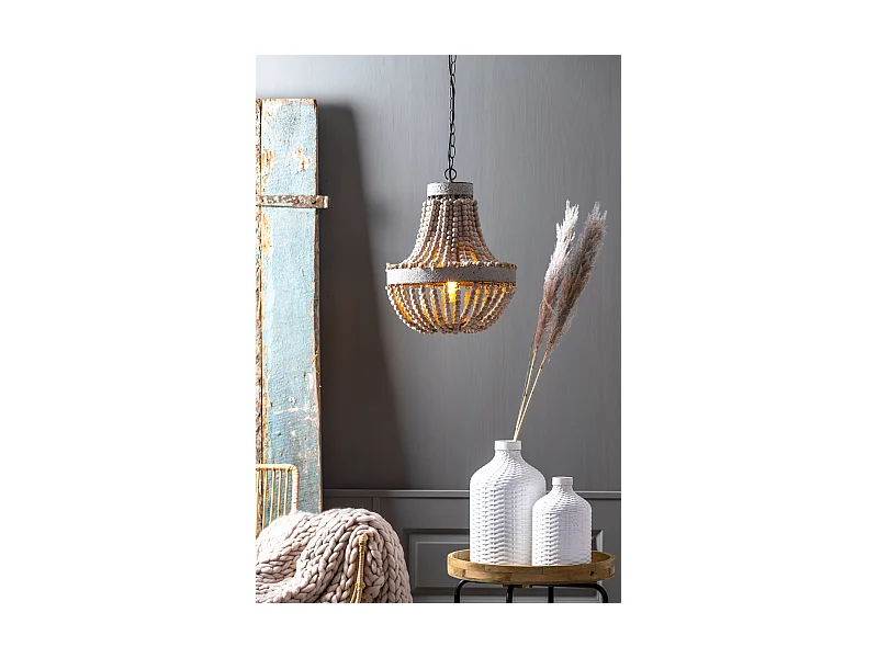 Suspension LUNA - Ø35,5x45cm - Blanc