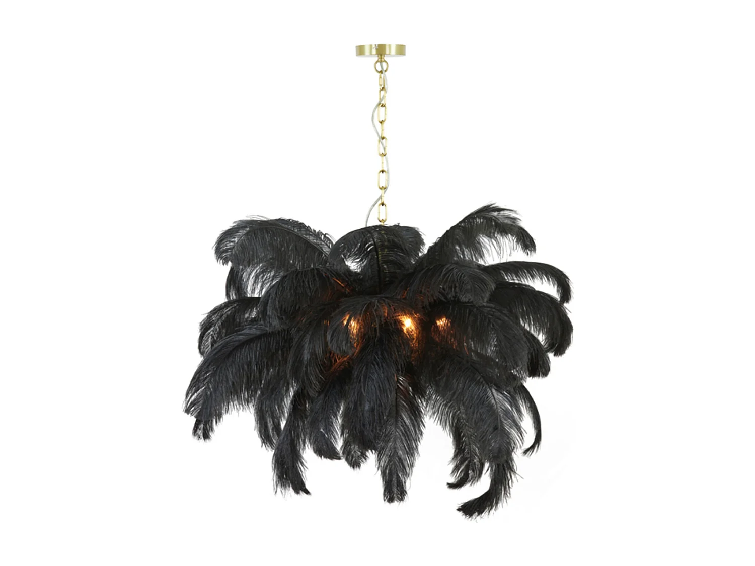 Suspension Feather - 80x80x80 - Noir