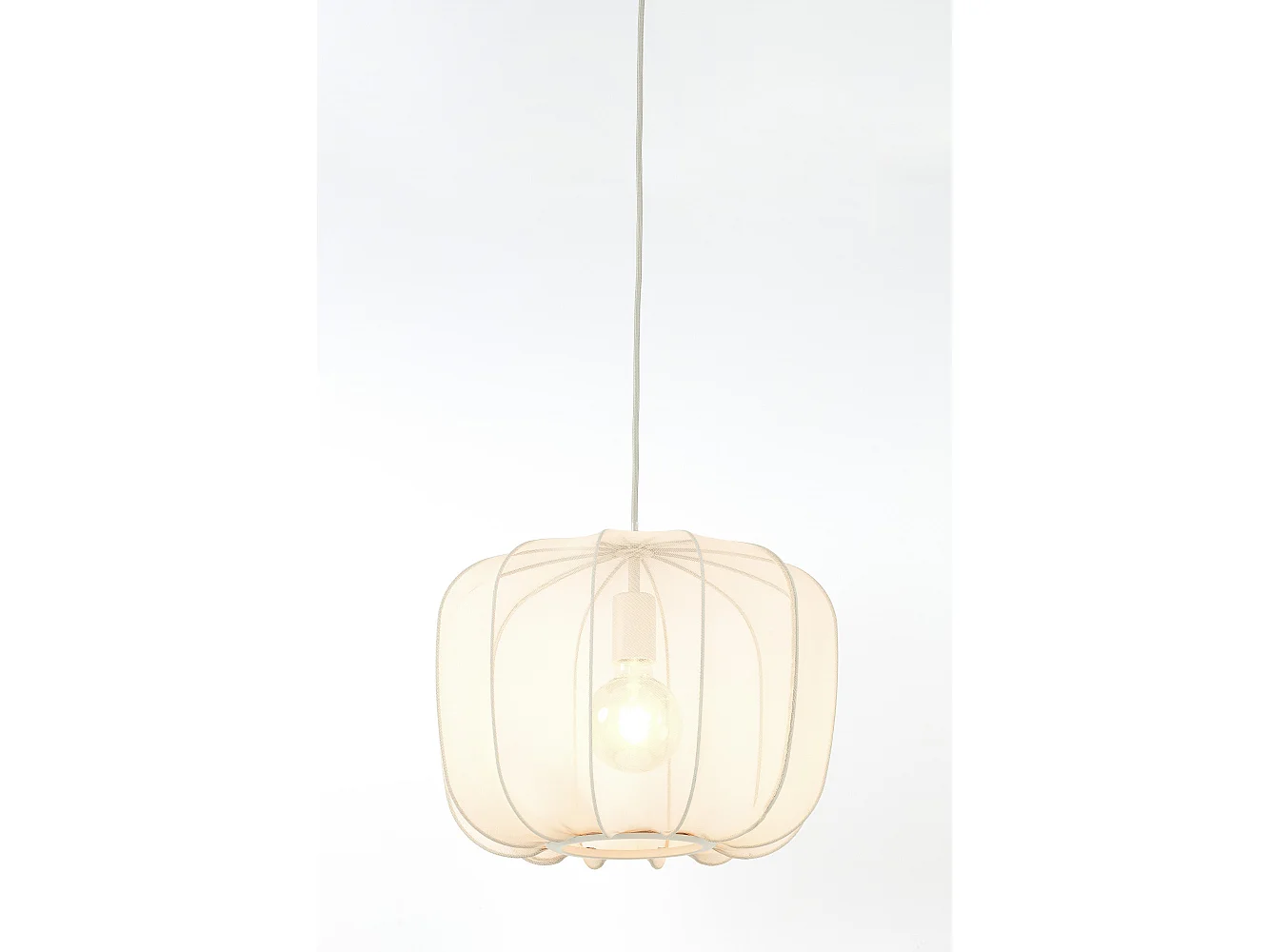 Lampe à suspension PLUMERIA - Ø40x30cm - Beige