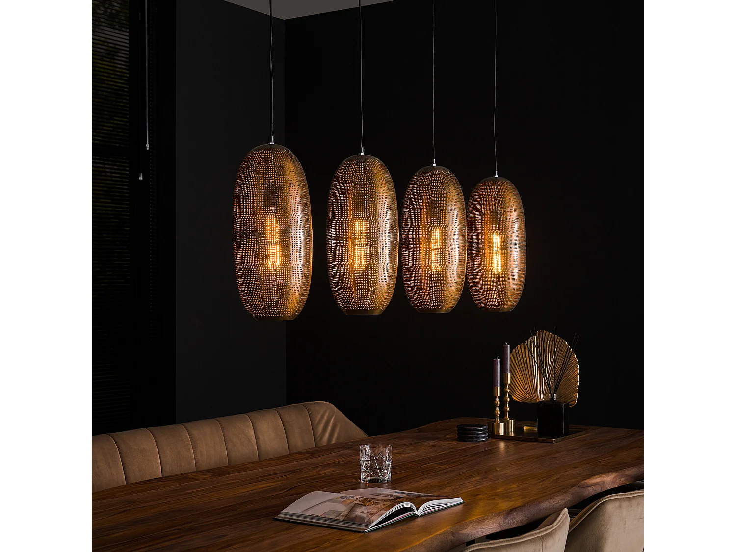 Hanglamp 3L Cosmic - Brons Antiek