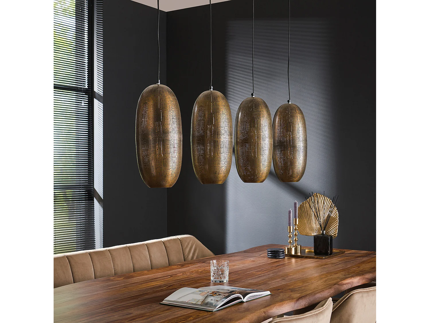 Hanglamp 3L Cosmic - Brons Antiek