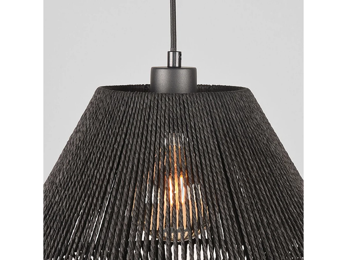 Hängelampe Ibiza Diamond - 1-flammig - 25x25x150cm - Schwarz