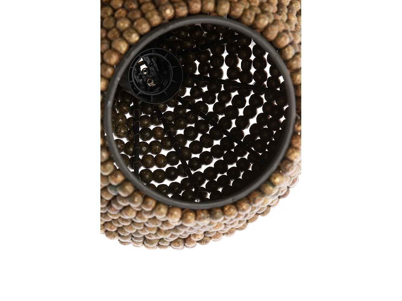 Lámpara colgante KALENGA - Ø21x22cm - Marrón