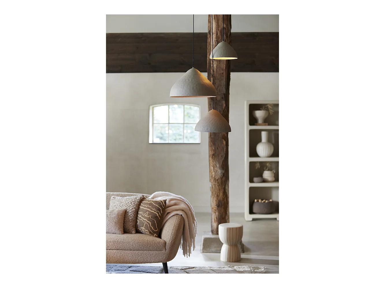 Suspension ELIMO - Ø40x25cm - Gris