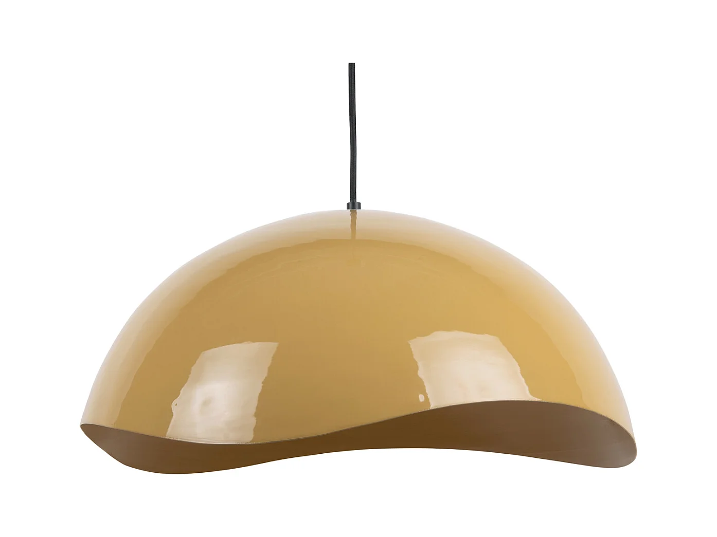 Lampe suspendue Waved Large - Jaune miel