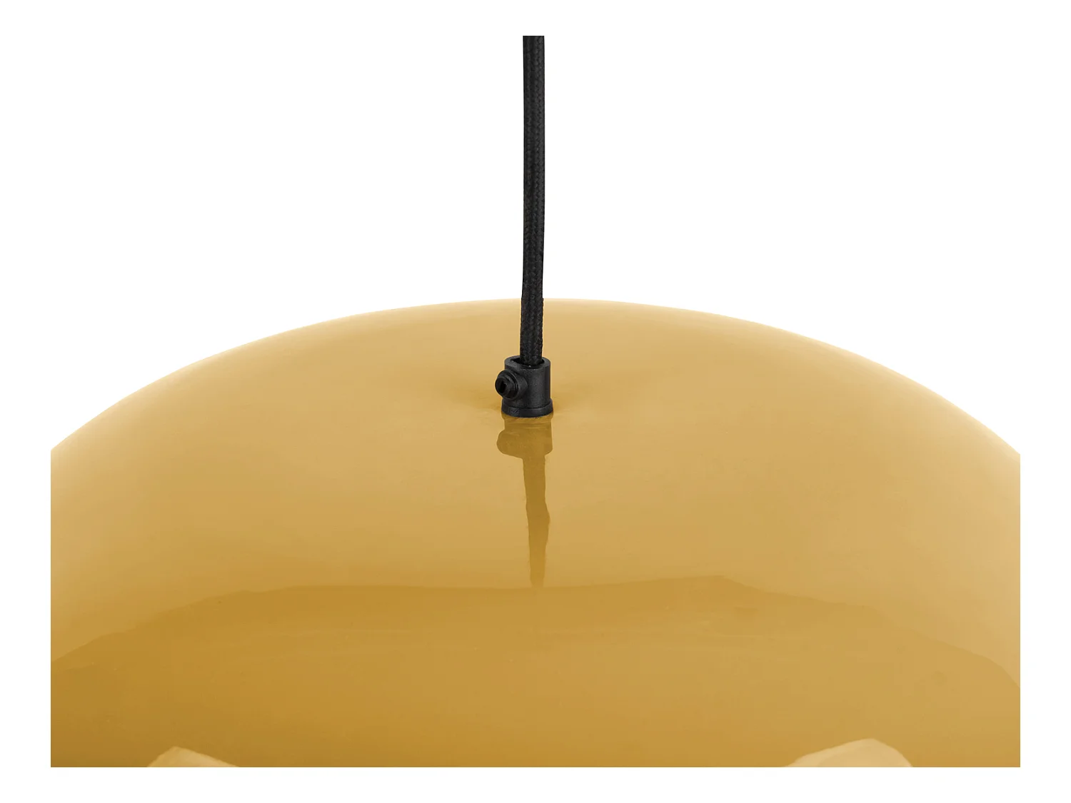 Lampe suspendue Waved Large - Jaune miel