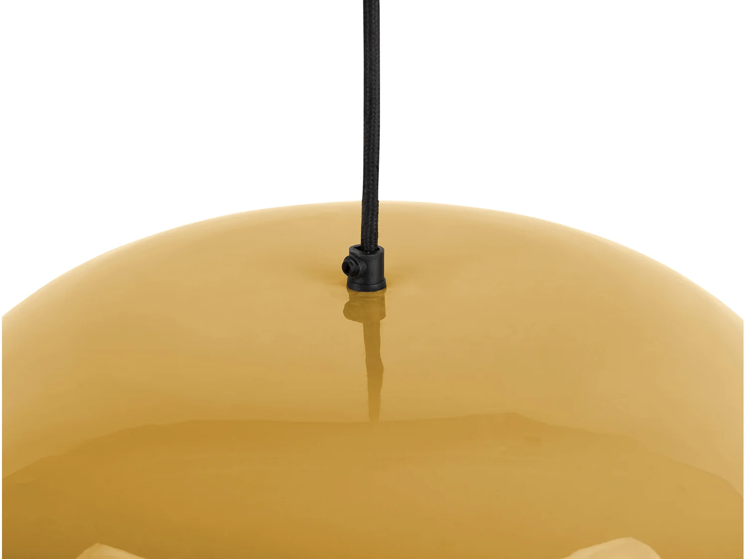 Lampe suspendue Waved Large - Jaune miel