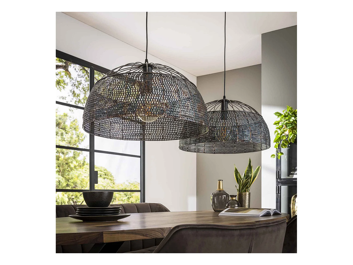 Suspension 2L armor Ø60 / Noir marron