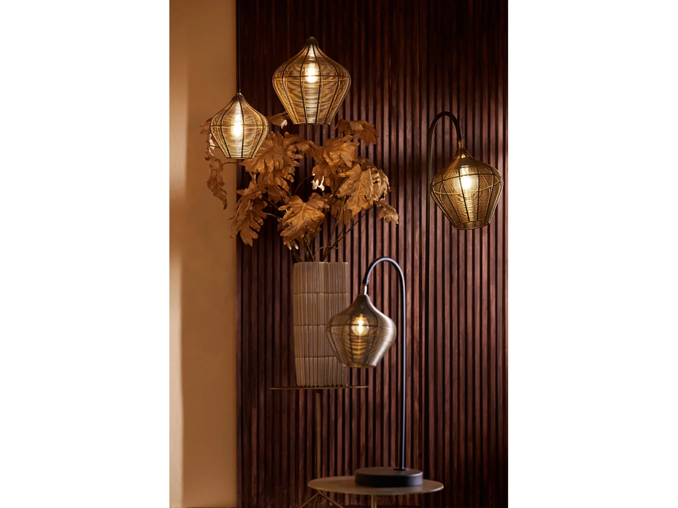 Hängelampe ALVARO - Ø20x22cm - Bronze