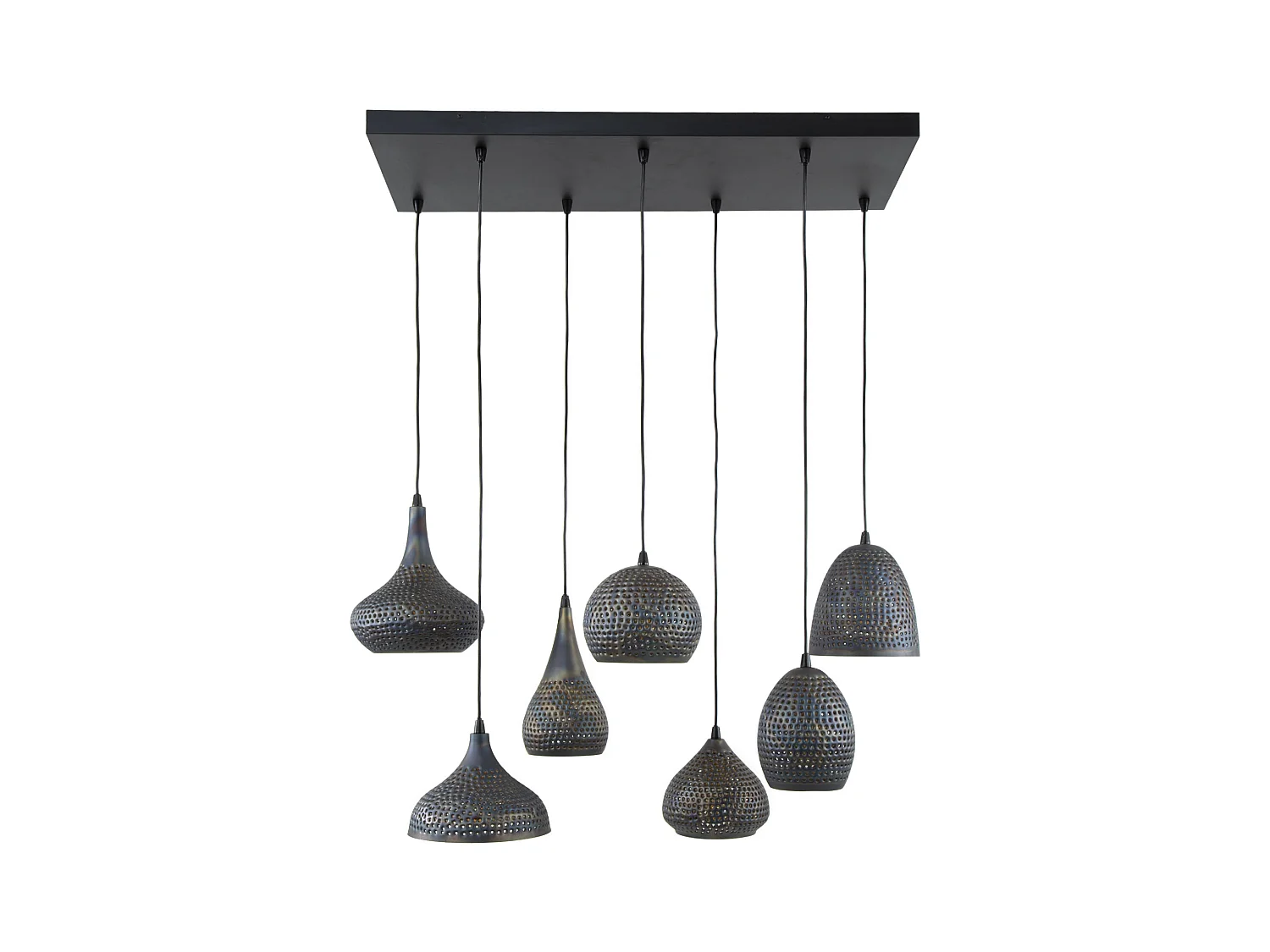 Suspension 4+3 Punch Mix - 7 points lumineux - Noir marron