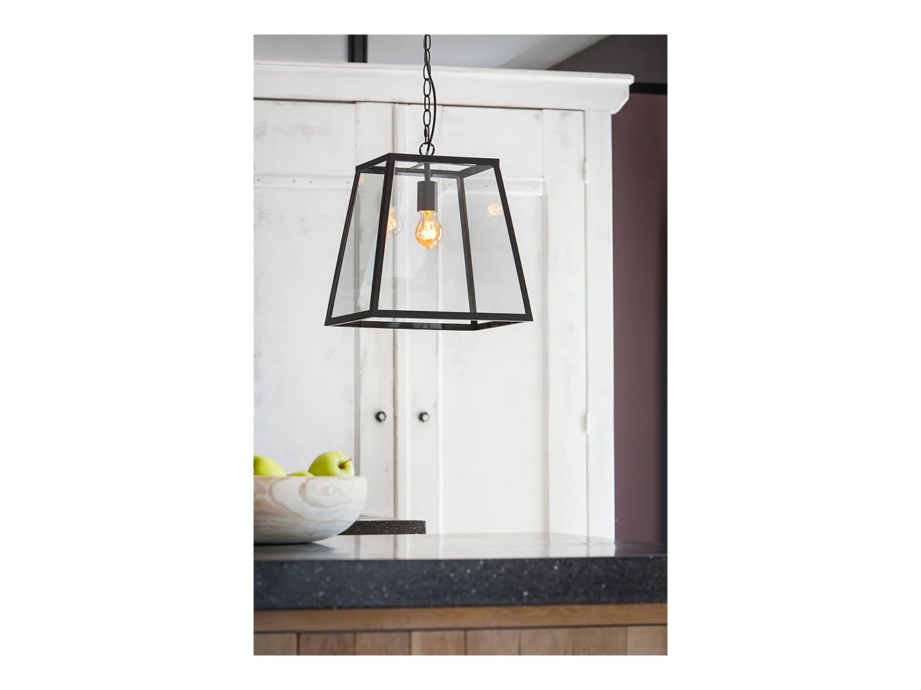 Suspension SAUNTE - Ø34x34,5cm - Noir