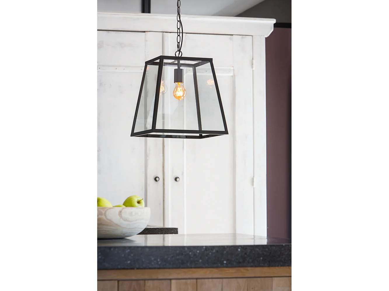 Suspension SAUNTE - Ø34x34,5cm - Noir