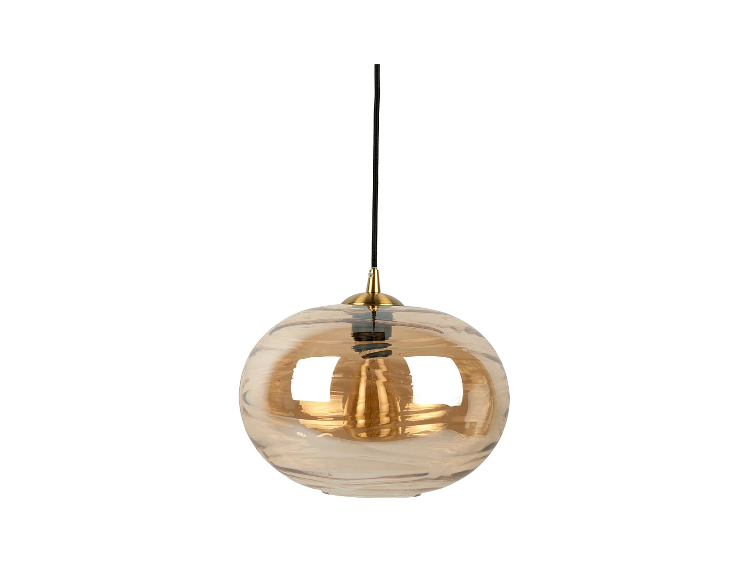 Hängelampe Glamour Sphere - Bernsteinbraun