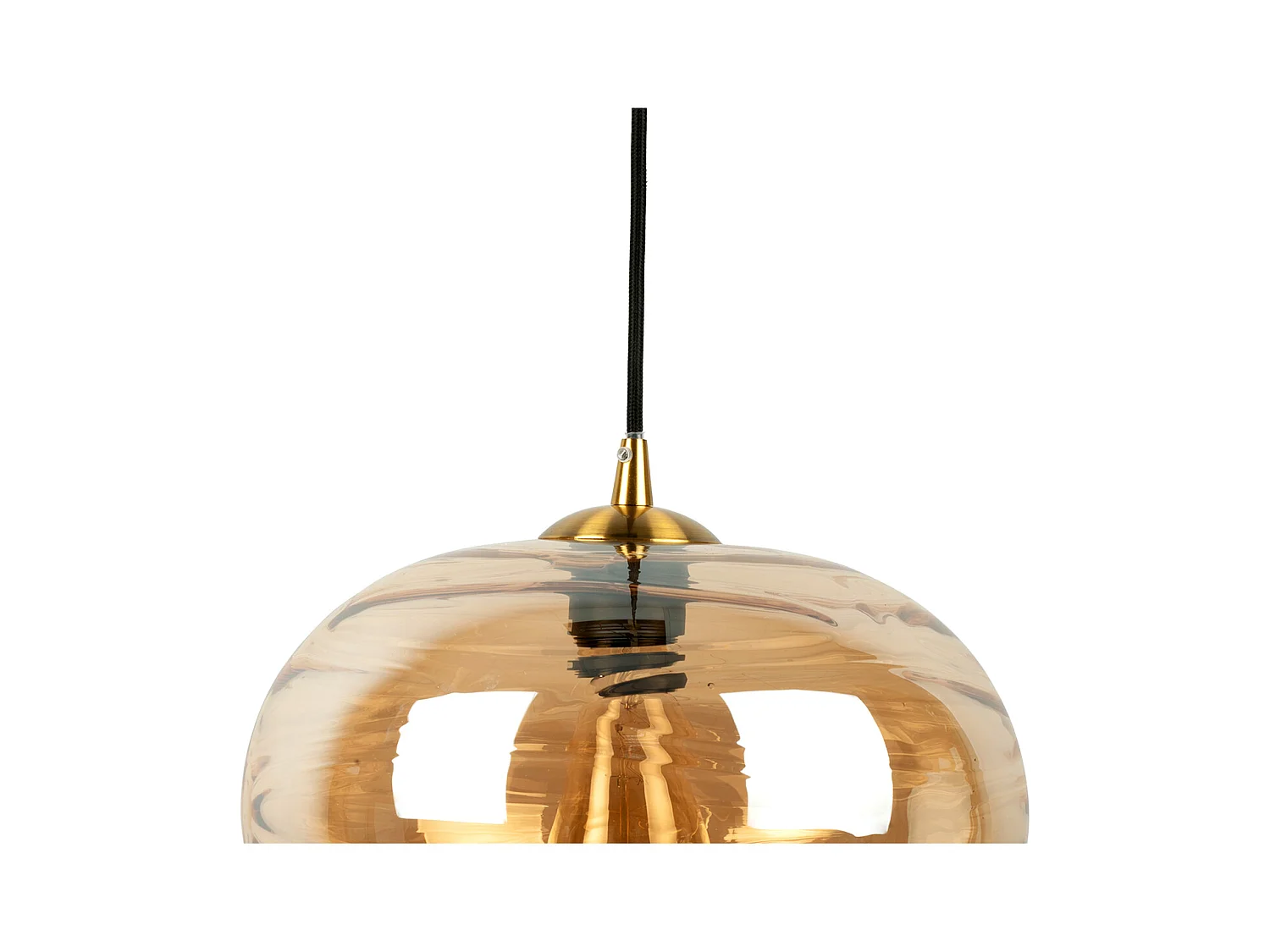 Hängelampe Glamour Sphere - Bernsteinbraun