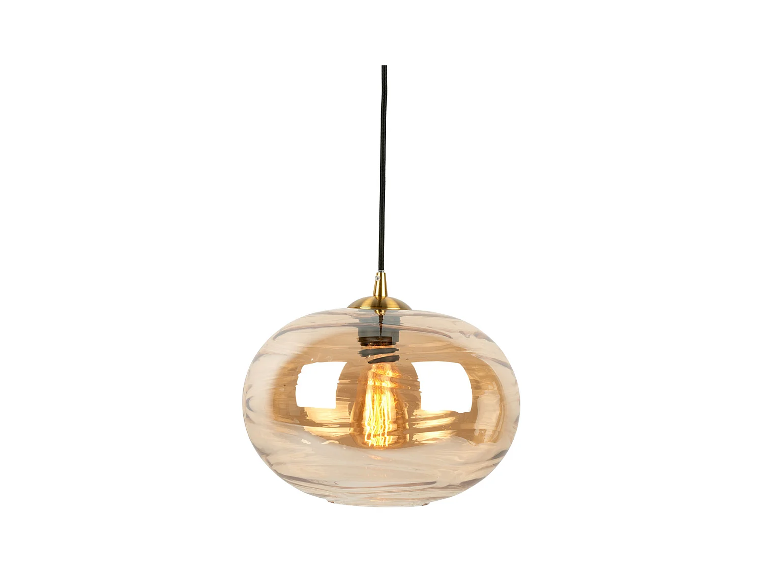 Suspension Glamour Sphere - Brun ambré