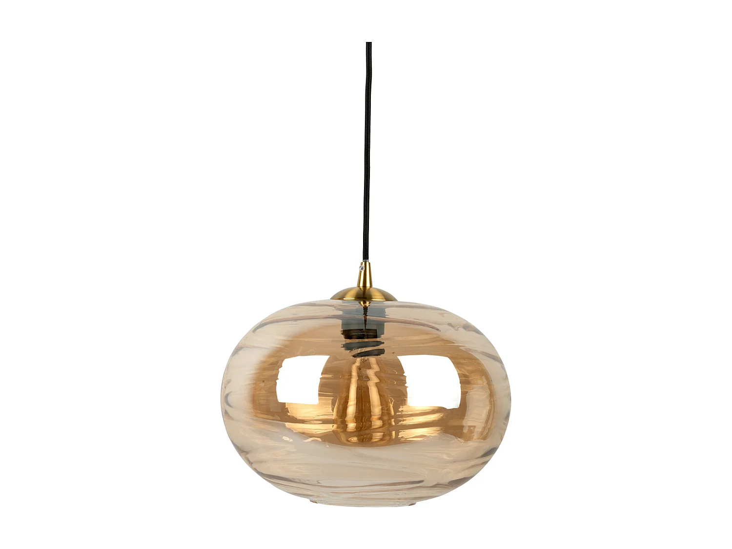 Suspension Glamour Sphere - Brun ambré