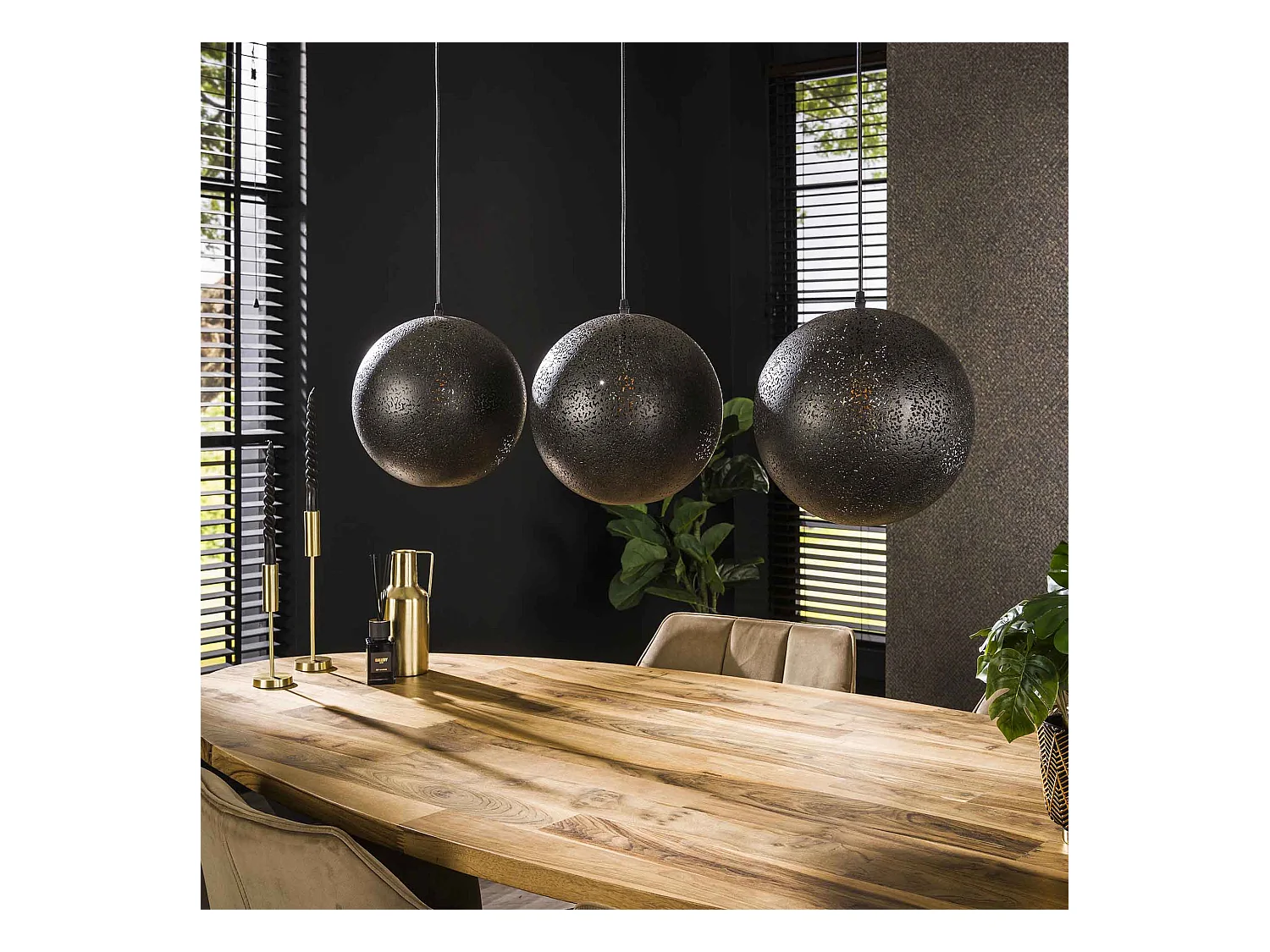 Suspension 3x Ø30 Zip - Noir Artic