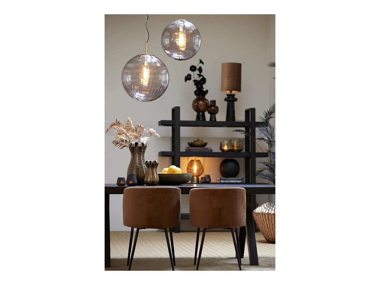 Lampe suspendue MAGDALA / Ø48x48cm - Gris