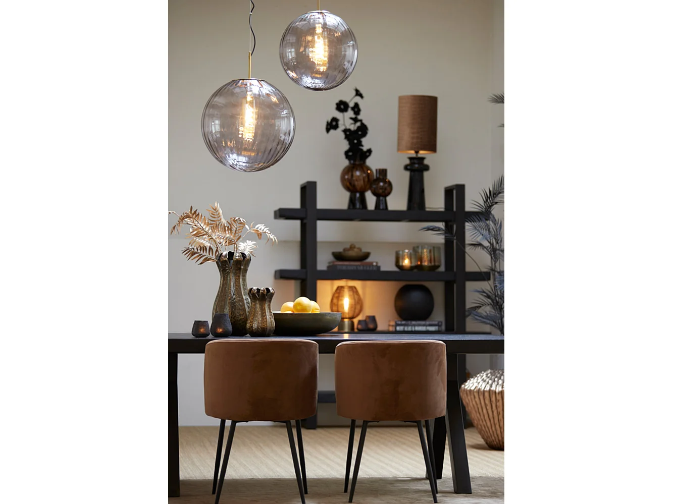 Lampe suspendue MAGDALA / Ø48x48cm - Gris