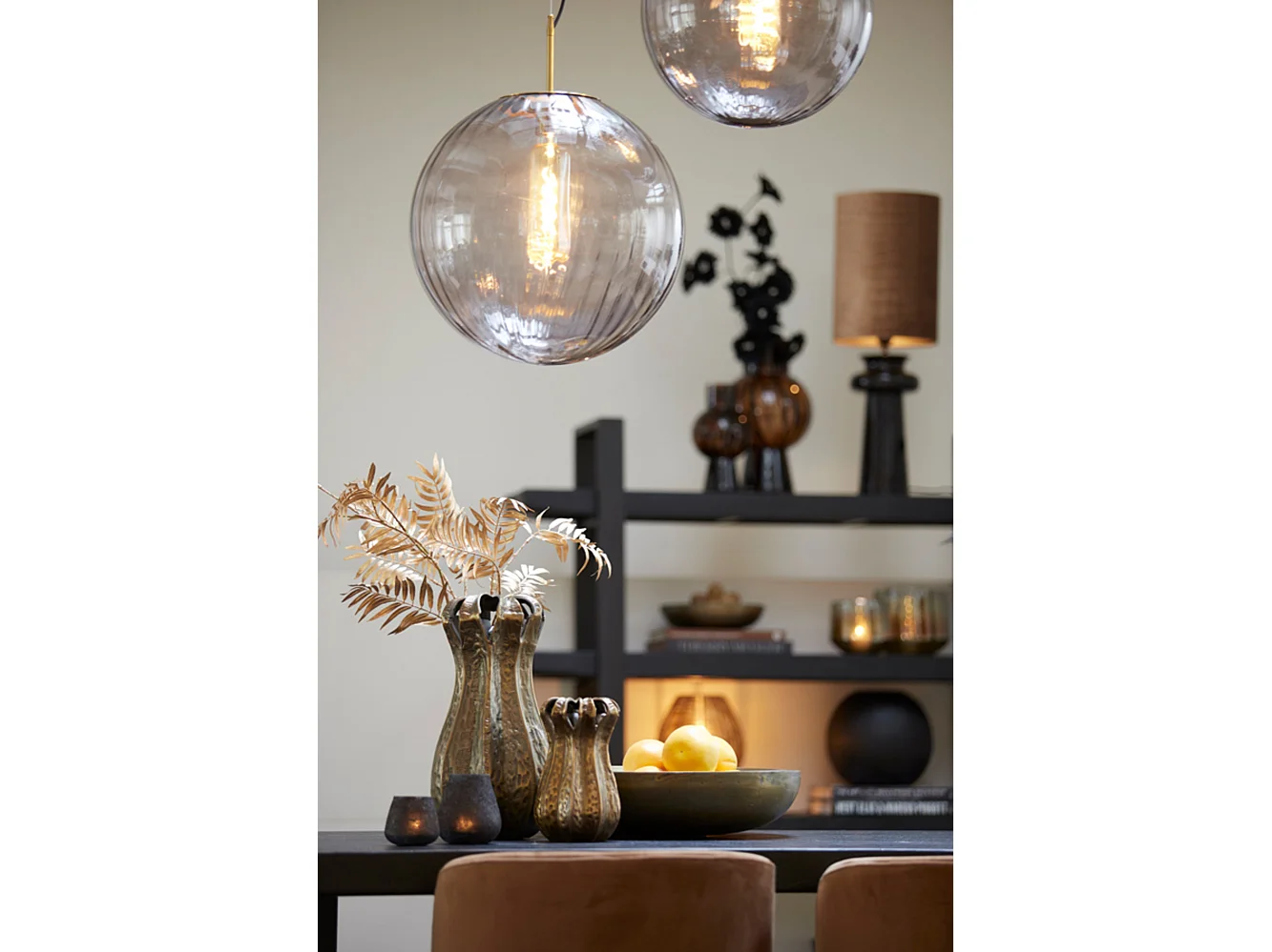 Lampe suspendue MAGDALA / Ø48x48cm - Gris