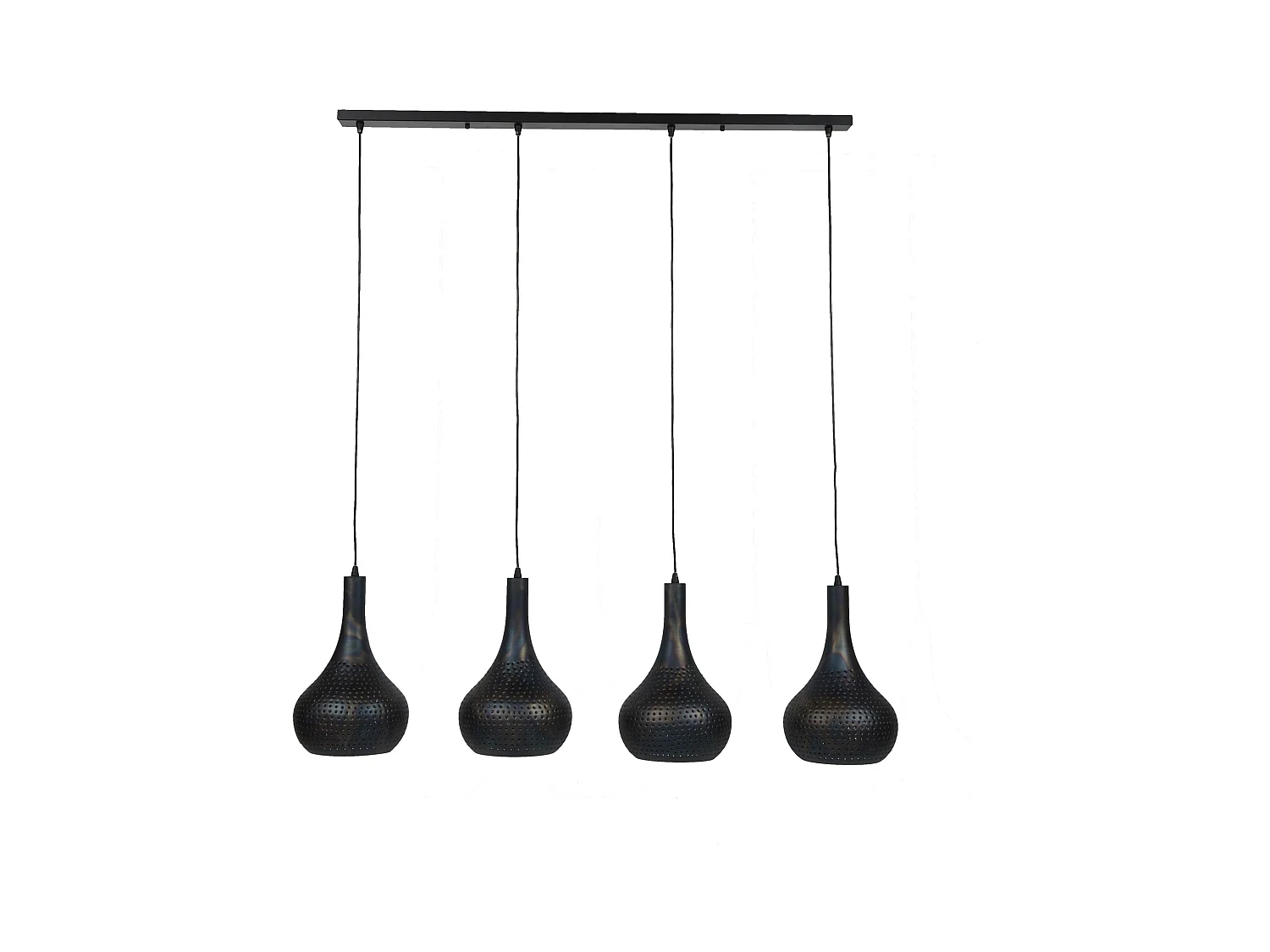Suspension Punch Cone - 4 lampes - Noir Marron - 130x25x150