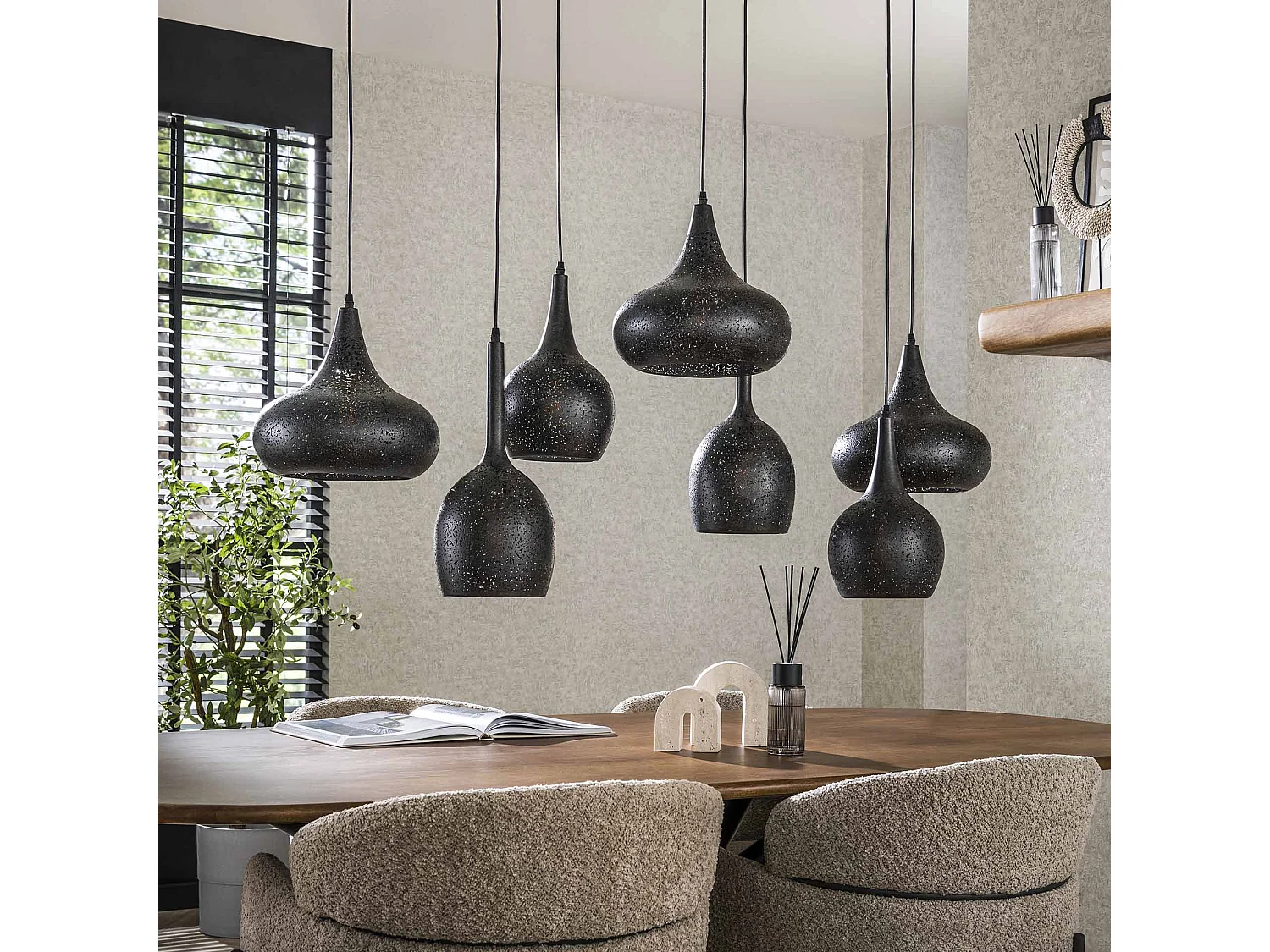 Lámpara colgante 4+3 Zip - Artic Black