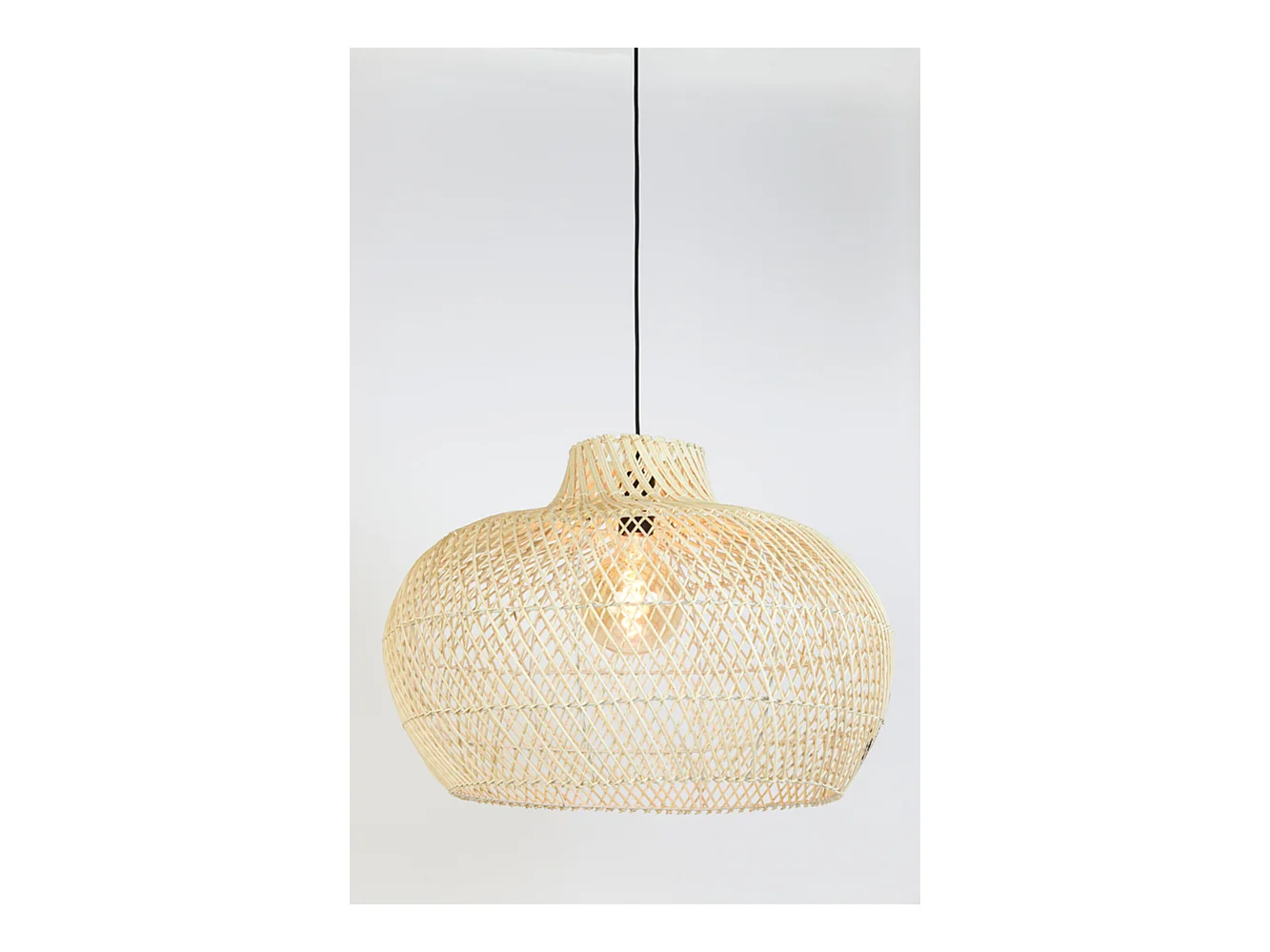 Hanglamp CHARITA - Ø60x43cm - Bruin