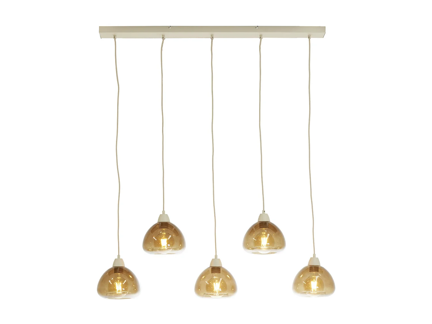 Lámpara colgante BISHO - 140x19x14cm - Marrón