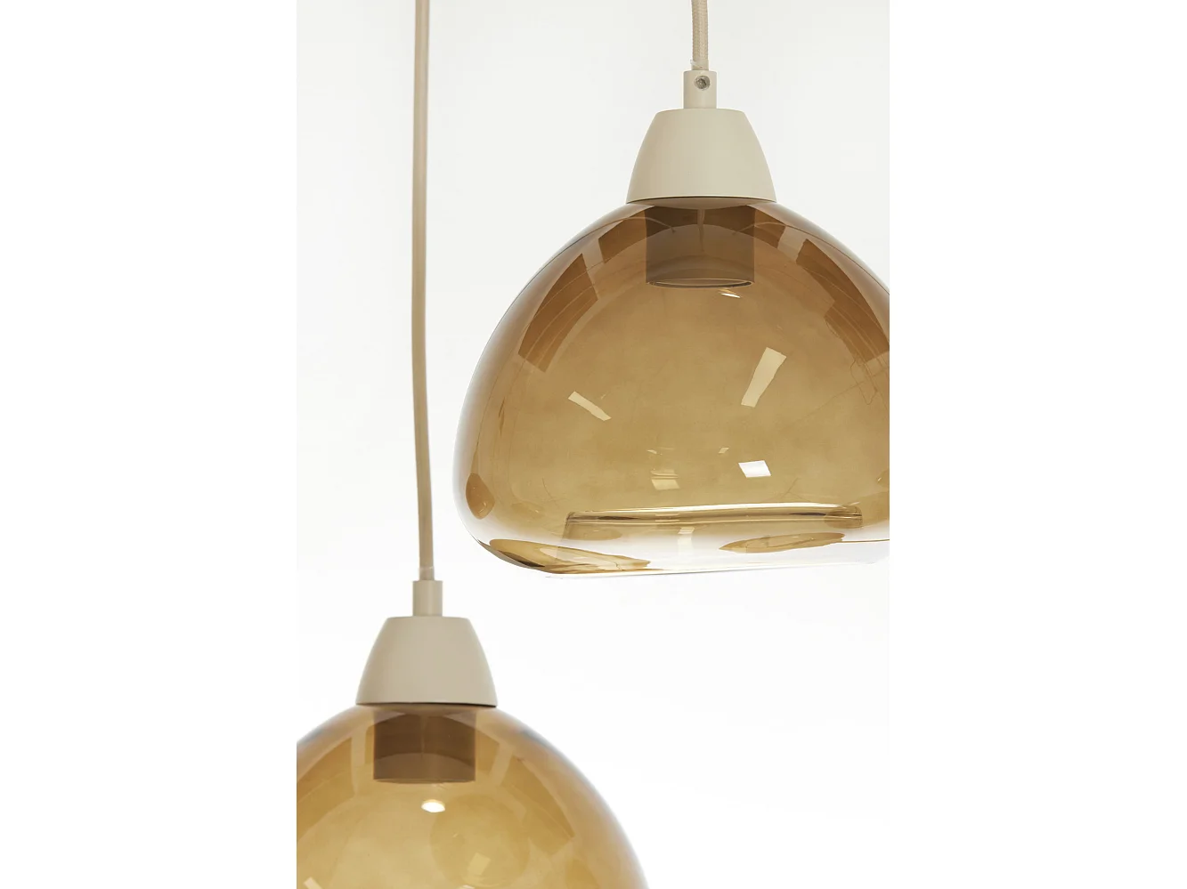 Lámpara colgante BISHO - 140x19x14cm - Marrón