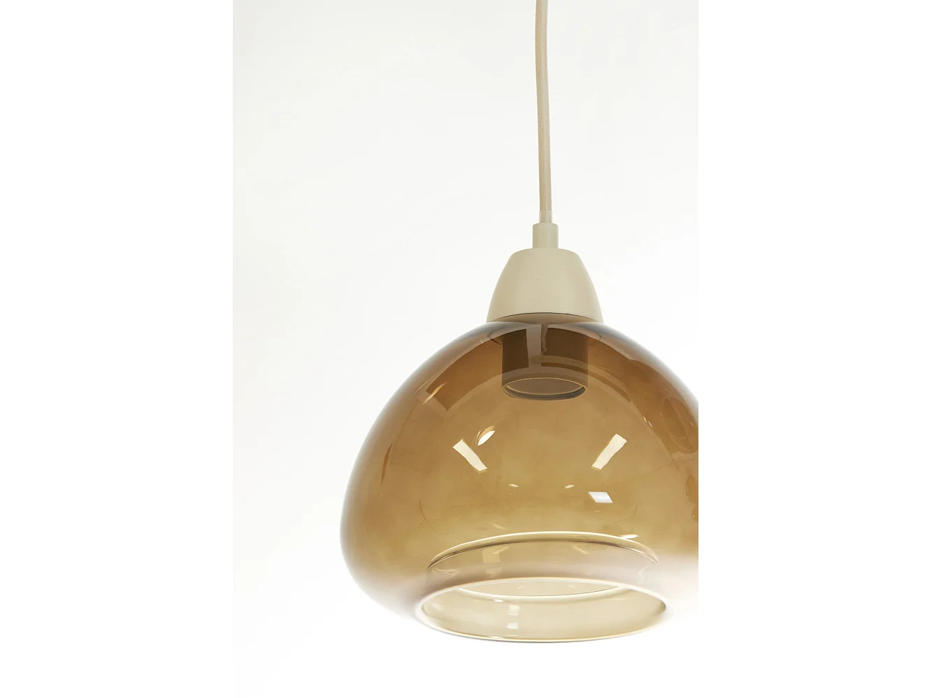 Lámpara colgante BISHO - 140x19x14cm - Marrón