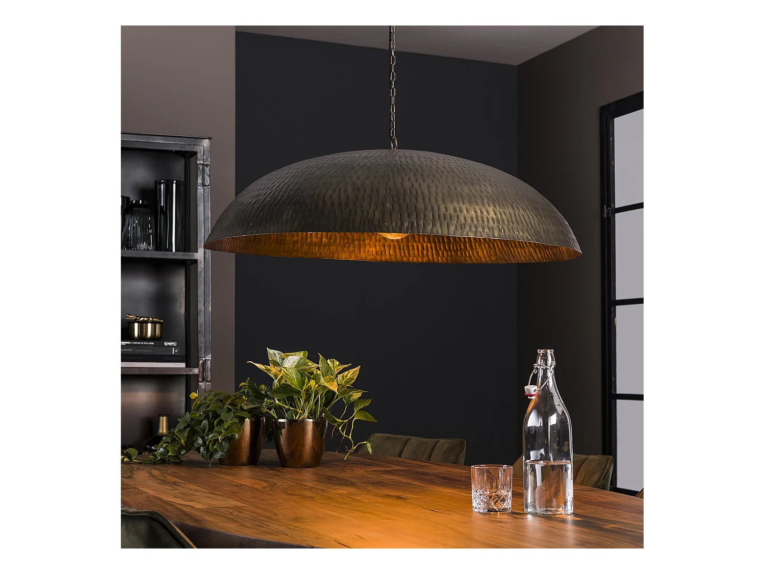 Suspension Ø90 - Bronze Antique - Industriel