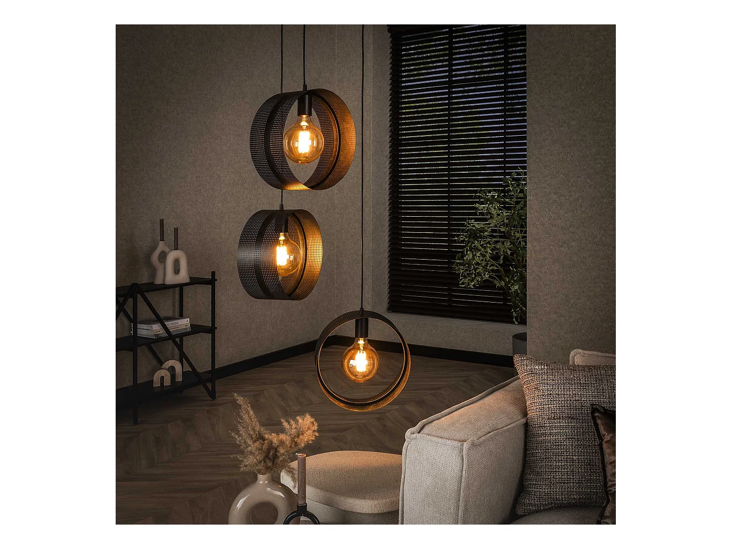 Suspension 3L Anneau Perforé - Anthracite