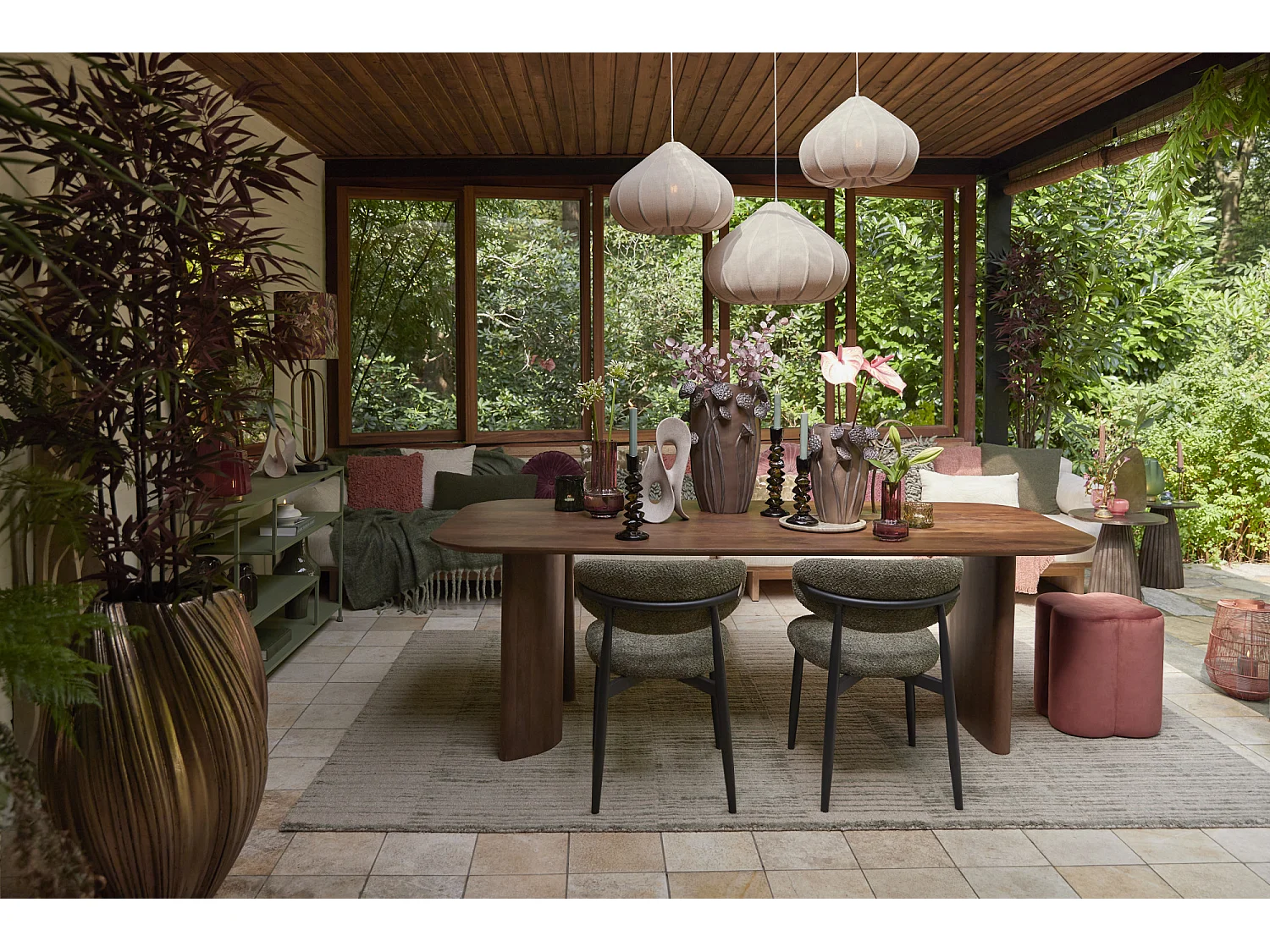 Suspension ZUBEDA - Ø40x28,5cm - Marron