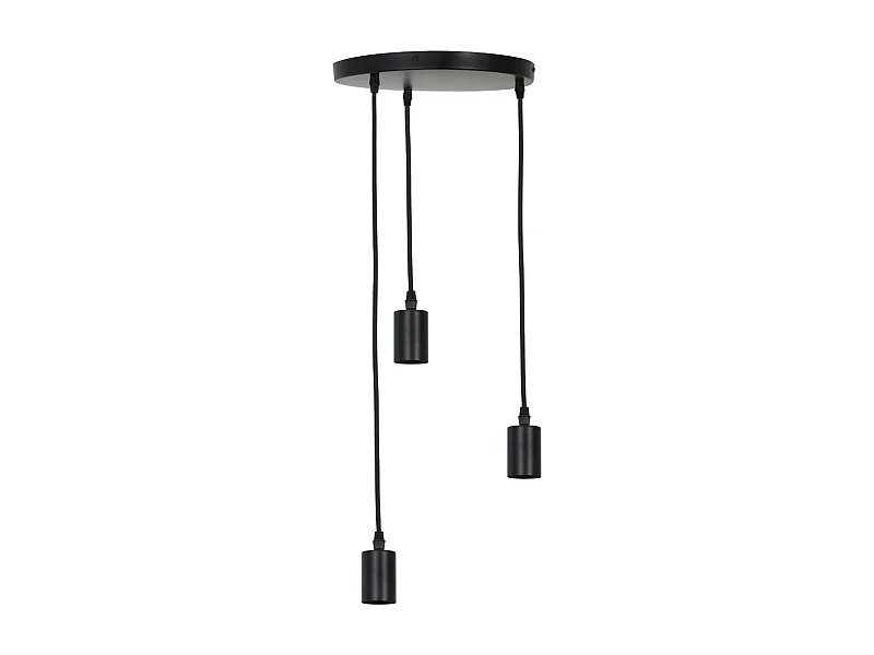 Hanglamp BRANDON - Ø30x117.5cm - Zwart