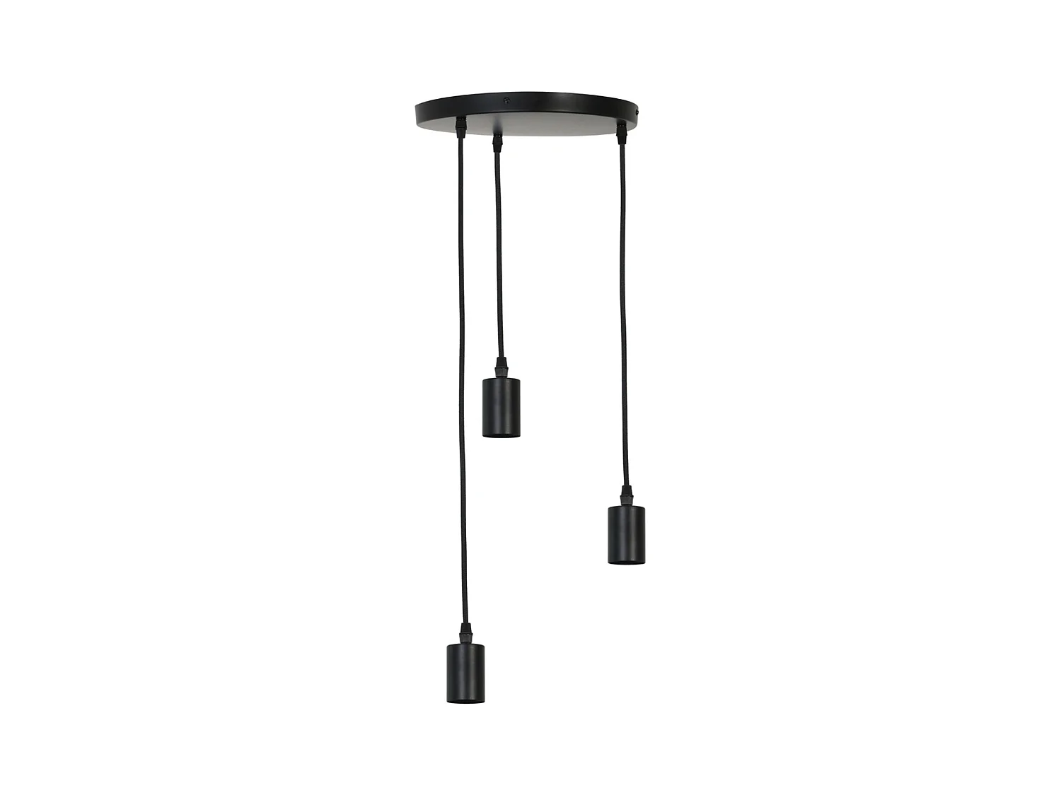 Hanglamp BRANDON - Ø30x117.5cm - Zwart