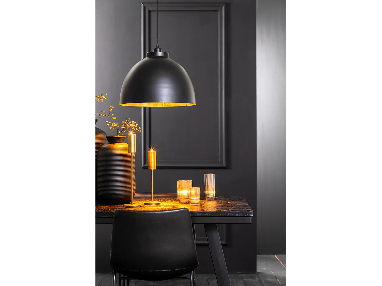 Suspension KYLIE - Ø45x32cm - Noir