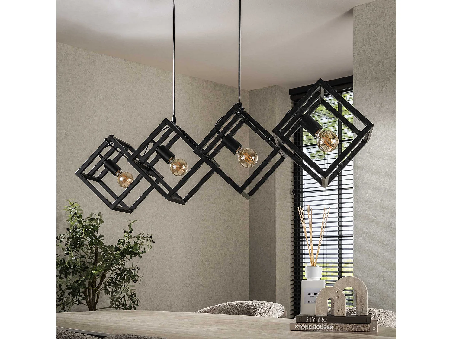 Lámpara colgante Cubo de 4L - Carbón vegetal