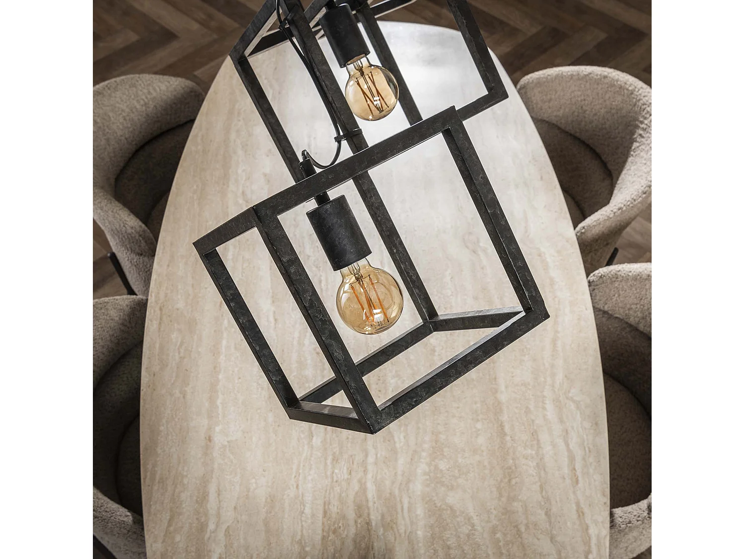 Lámpara colgante Cubo de 4L - Carbón vegetal