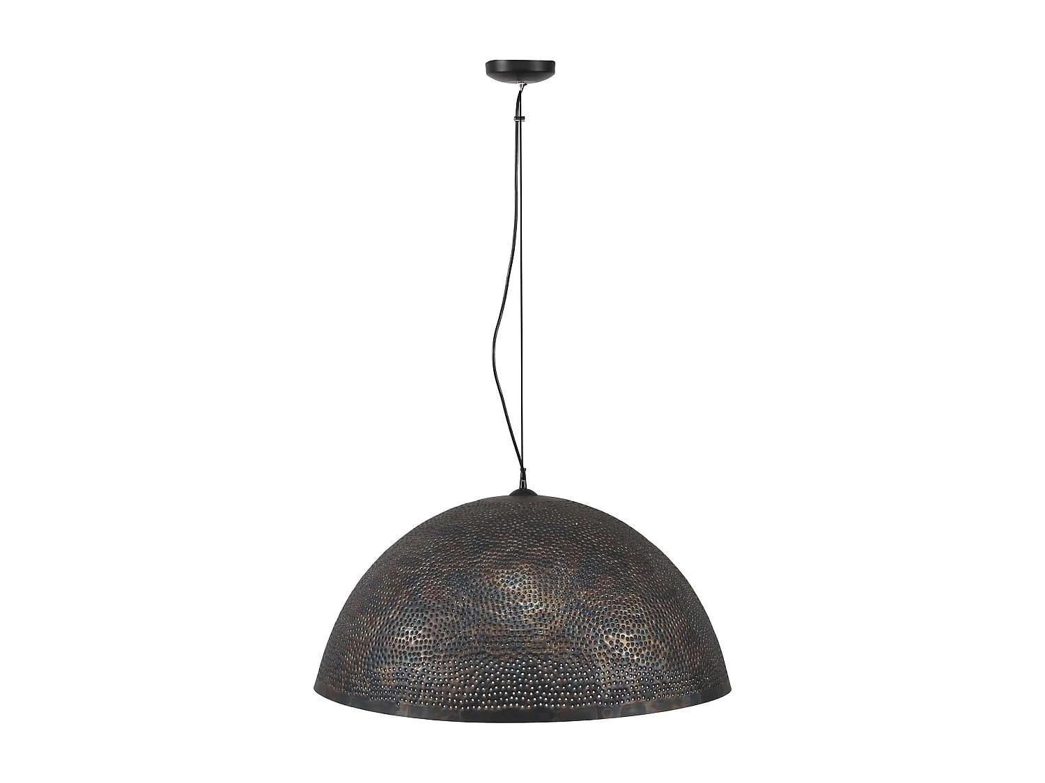 Pendelleuchte - Ø70 Halbrunde Pendelleuchte aus Metall - Transparent