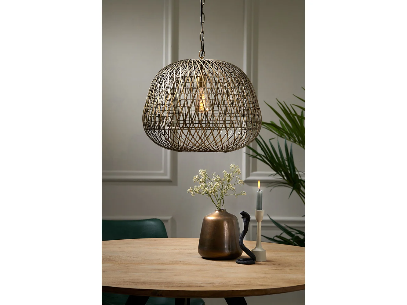 Lampe à suspension ALWINA / Ø50x44cm - Bronze