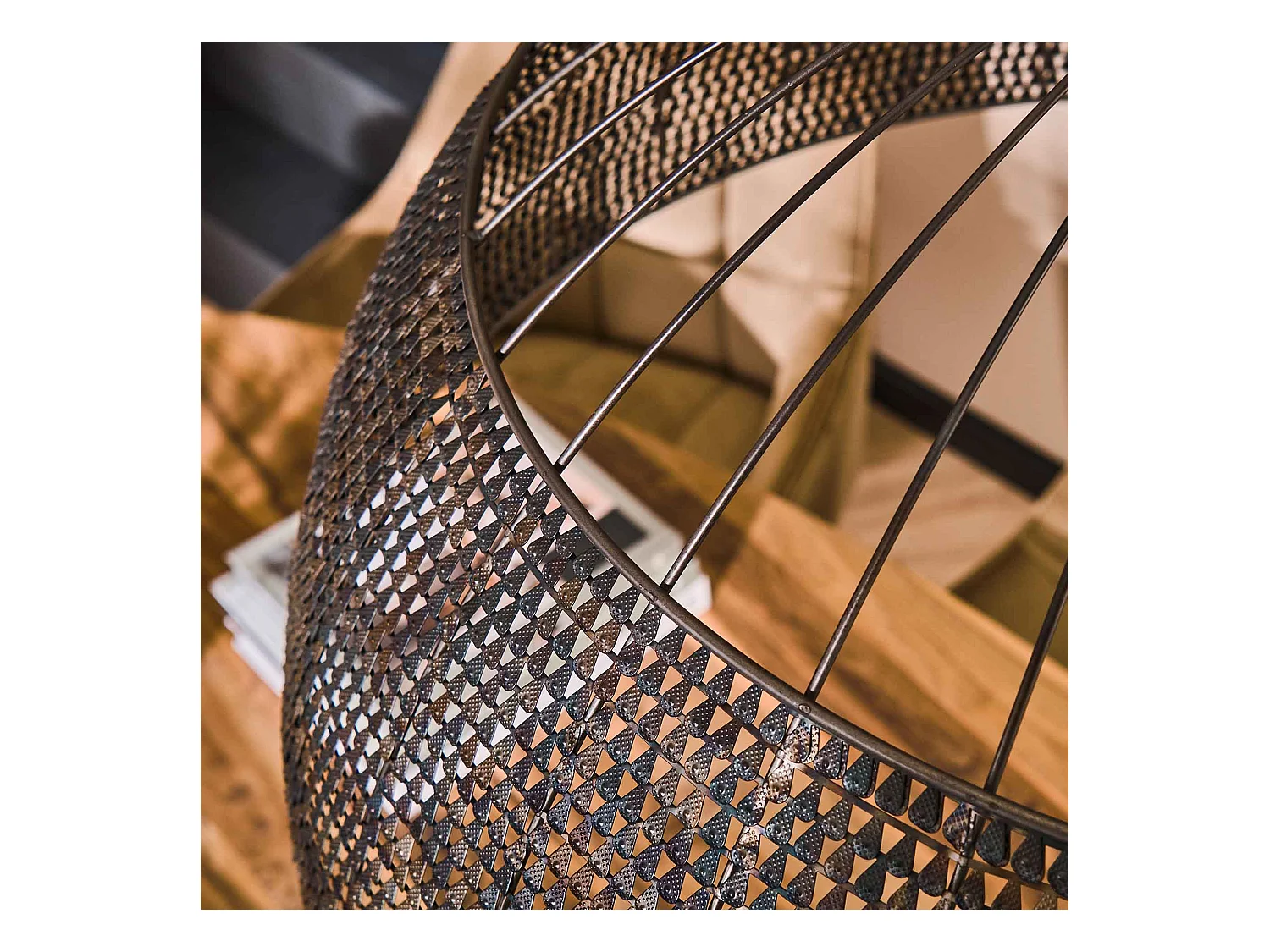 Suspension Ø80 Armor - Métal - Noir Marron