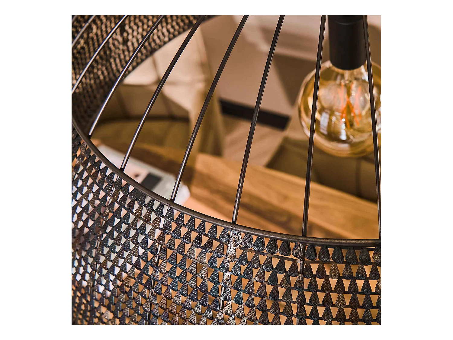 Suspension Ø80 Armor - Métal - Noir Marron