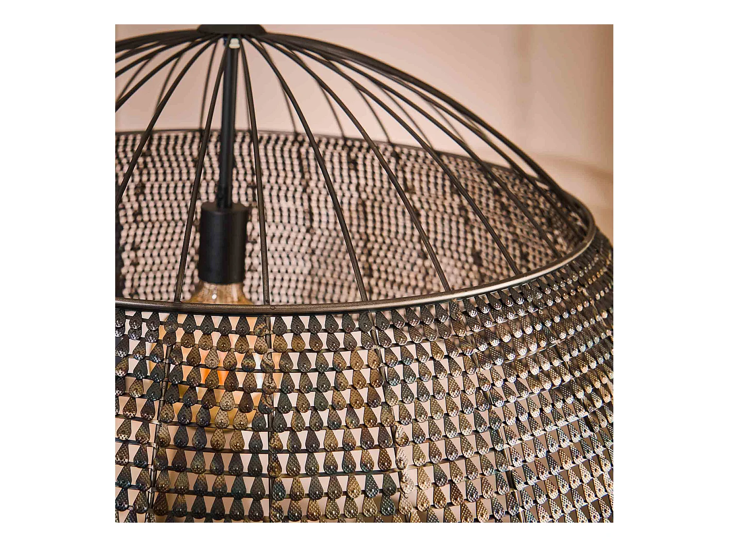 Suspension Ø80 Armor - Métal - Noir Marron