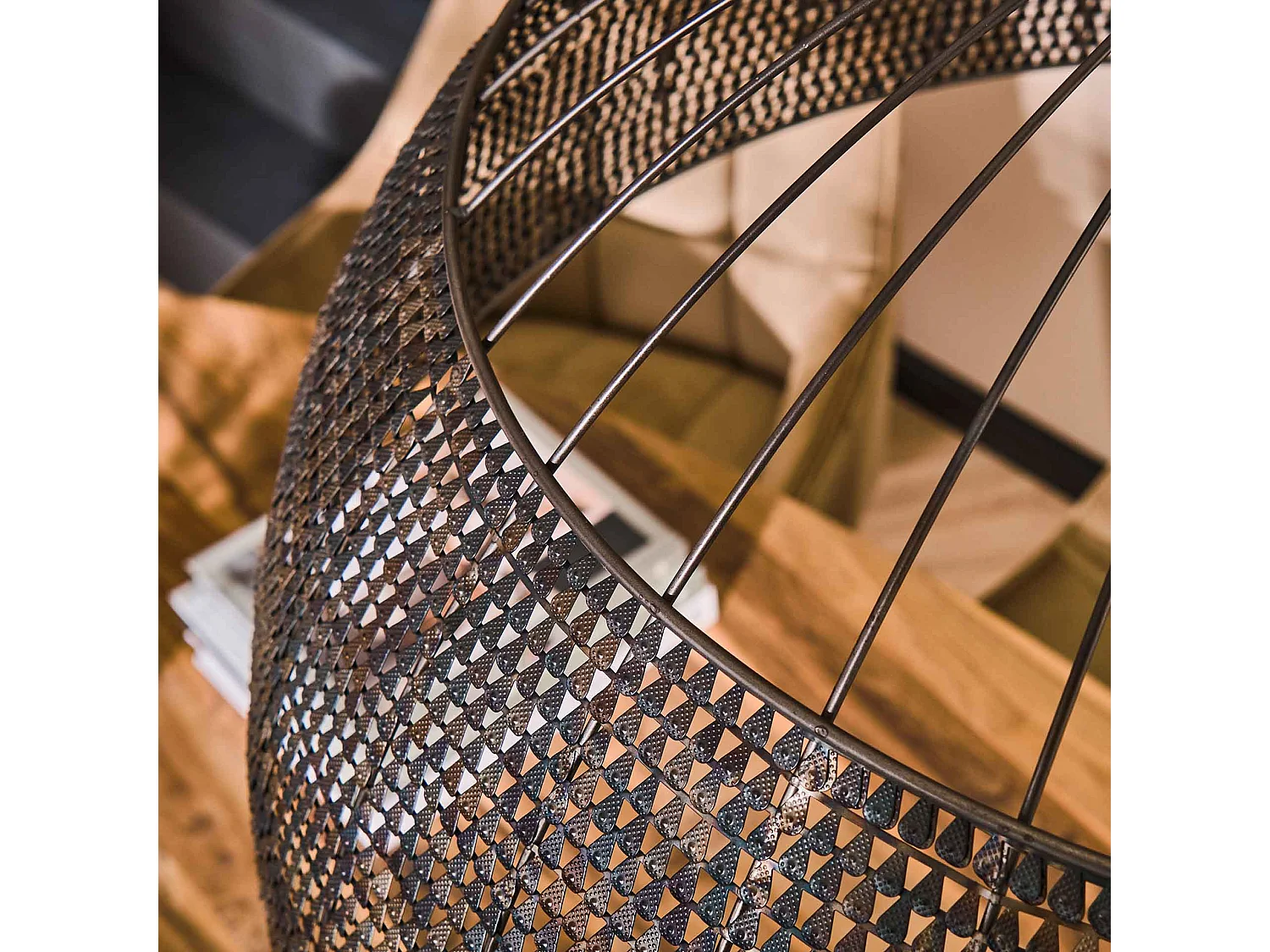 Suspension Ø80 Armor - Métal - Noir Marron